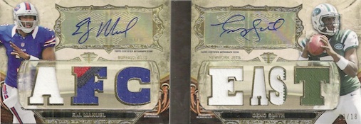 2013 Triple Threads #TTRTVFB Matt Barkley Nick Foles Michael Vick Jersey  /36