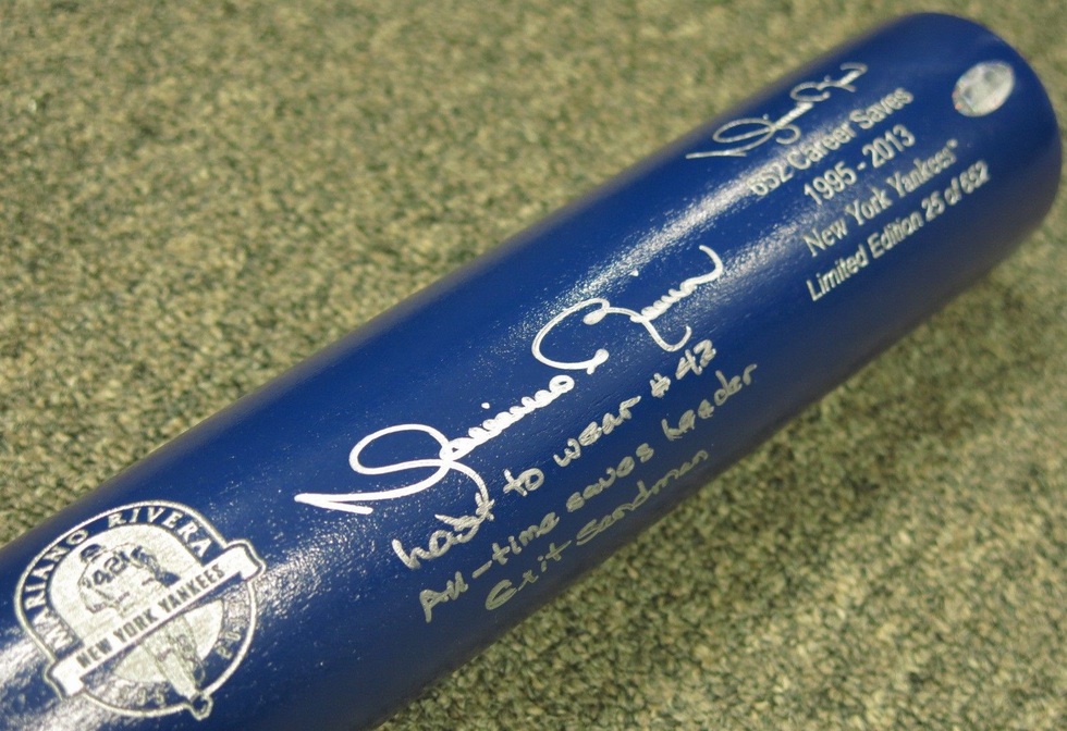 Mariano Rivera Limited Edition Baseball Autographed Bat