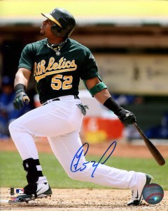 Yoenis Cespedes Autographed Signed Authentic Majestic Oakland A's