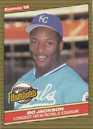 Bo Jackson 1986 Donruss Rookies Autographed Auto Rookie Card RC