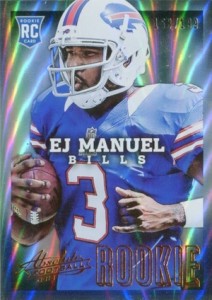 2014 Limited Game Day Materials Bills Football Card #12 EJ Manuel Jersey /99