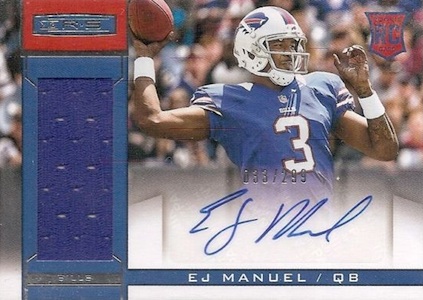 EJ Manuel Rookie Card 2013 Topps Platinum Rookie Jersey