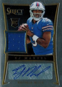 2014 Limited Game Day Materials Bills Football Card #12 EJ Manuel Jersey /99