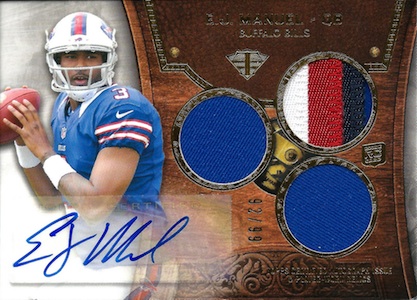 Panini Authentic Inks Buffalo Bills Rookie Superstar EJ Manuel to