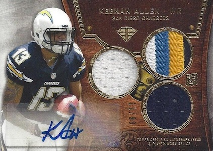 Keenan Allen Autographed 2013 Topps Finest Rookie Jersey Card