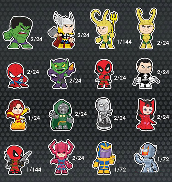 Spider man mystery minis hot sale list