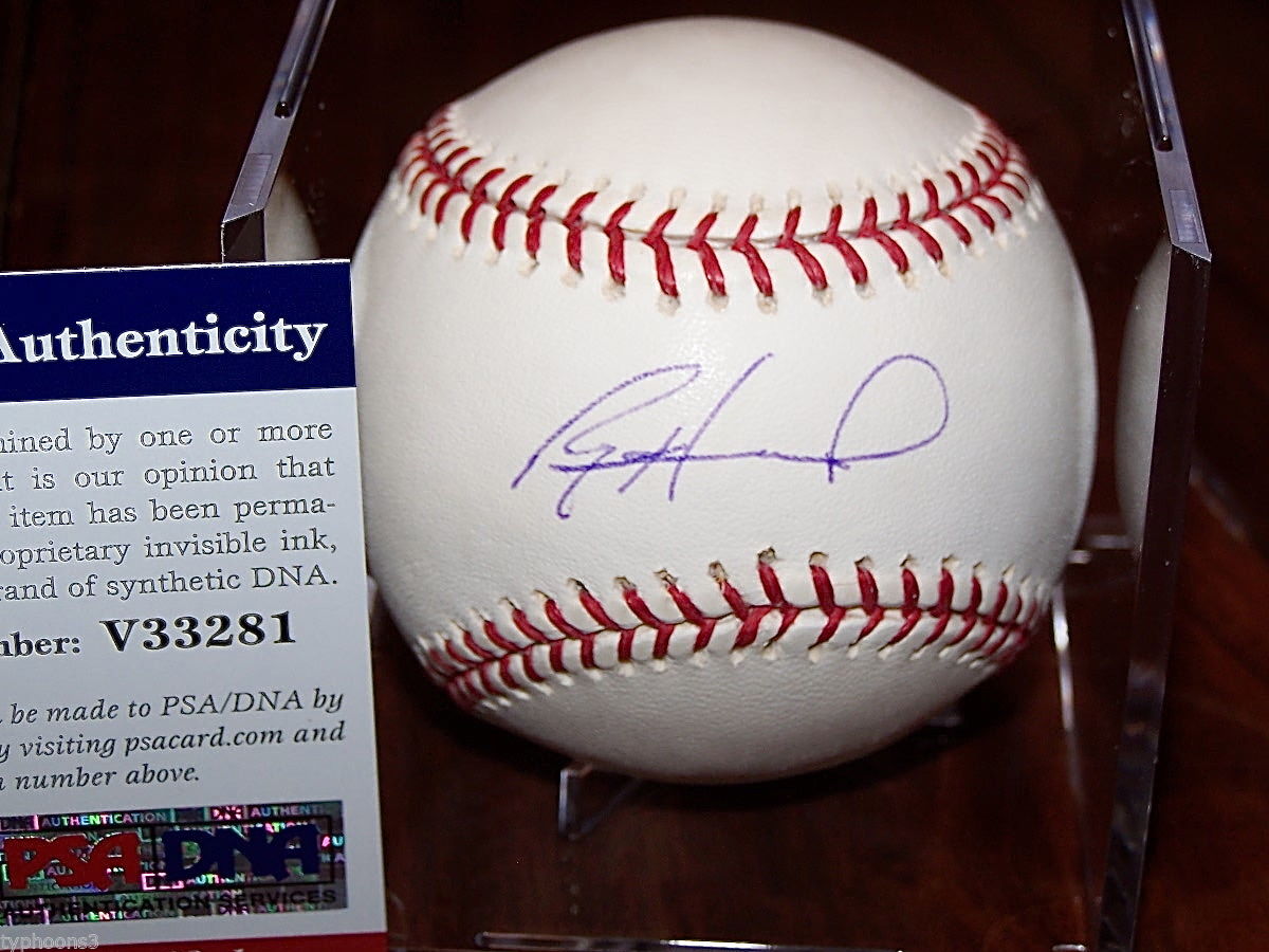 Ryan Howard Inscriptions Autographed Baseball Ryan Howard Autographed Official MLB Baseball W ...