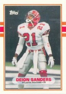 1989 Topps Traded Deion Sanders Rookie # 110T New York Yankees Atlanta  Braves