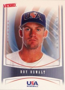 Roy Oswalt player worn jersey patch baseball card (Houston Astros, Team  USA) 2000 Upper Deck Black Diamond #145