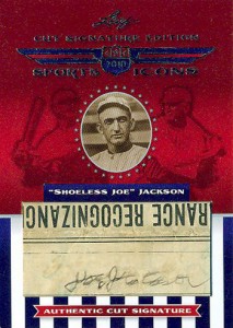 Sold at Auction: #36/50 Produced - Shoeless Joe Jackson Facsimile Die Cut  Autograph Supreme Cuts Card - Scarce!