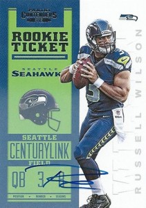 RUSSELL WILSON ROOKIE JERSEY 2012 ROOKIES & STARS COLLECTION #5 SEAHAWKS  BRONCOS