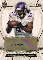 Cordarrelle Patterson football card (Tennessee) 2013 Sage Hit #14