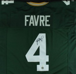 Brett Favre Autographed Green Bay Packers #4 Framed Jersey