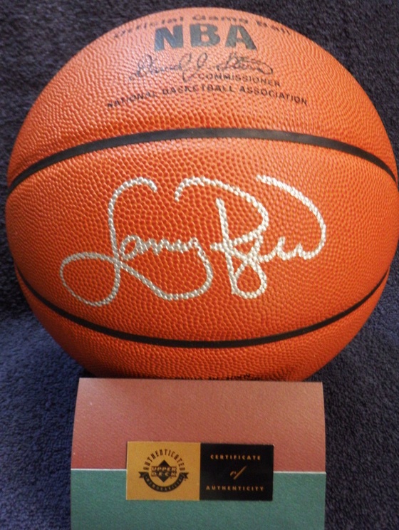 larry bird signed basketball