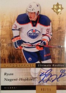 JSA RYAN NUGENT-HOPKINS SIGNED AUTOGRAPHED 11 X 14 EDMONTON OILERS