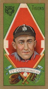 Ty Cobb, Detroit Tigers, baseball card portrait]