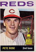 Pete Rose Signed 1966 Topps Baseball Card - Cincinnati Reds