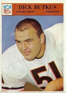 Dick Butkus Chicago Bears 1968 Topps #127 PSA Authenticated 7 Card