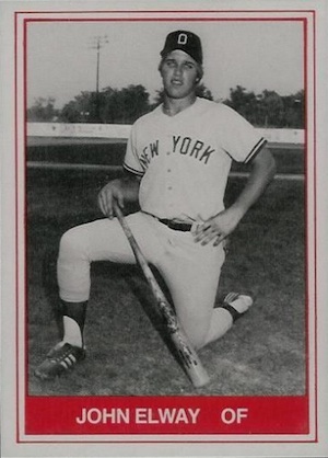 Custom 1982 John Elway Oneonta Yankees Minor League Baseball Card