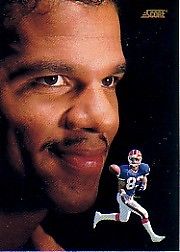 Andre Reed HOF Autographed Buffalo Bills Goal Line Art Card- JSA  Authenticated