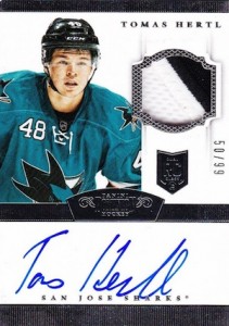 2013-14 Panini Dominion Tomas Hertl RC #205 Autographed Jersey