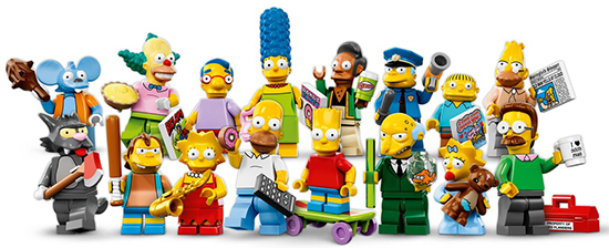 all lego simpsons minifigures