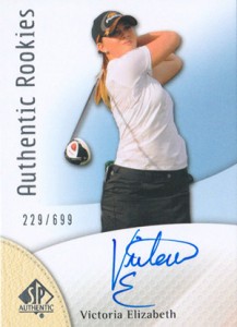 2014 SP Authentic Gold Authentic Rookies Autographs 77 Victoria Elizabeth
