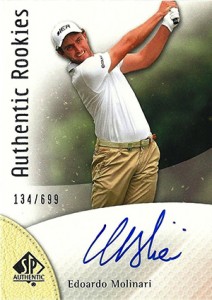 2014 SP Authentic Gold Authentic Rookies Autographs 85 Edoardo Molinari