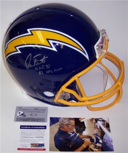 Dan Fouts Signed Helmet