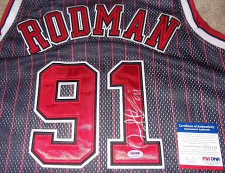 Dennis Rodman Signed Detroit Pistons The Worm Jersey (PSA COA)