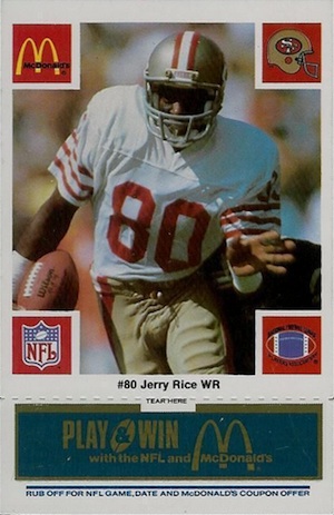 jerry rice jersey card