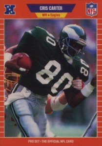 Cris Carter Signed Philadelphia Eagles 1989 Score Football Rookie Card #72  - Schwartz Authentic