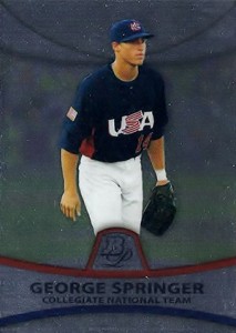 George Springer Houston Astros 2013 Bowman Draft Top Prospect