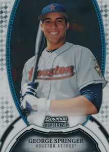 George Springer 2010 Bowman Platinum Prospects 1st MLB HR Autograph #PP48 -  BAS