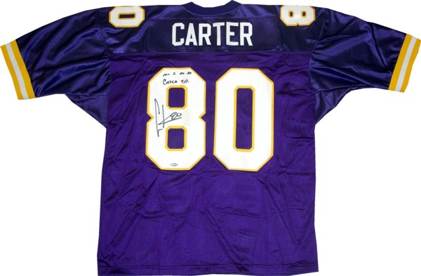 Cris Carter Autographed Signed Framed Minnesota Vikings Jersey 