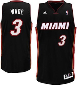 Dwyane Wade Authentic 2013 All Star Jersey - Blue Adidas Heat Jersey