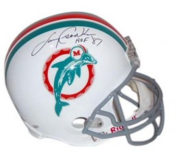 Larry Csonka Signed Full Size Miami Dolphin Helmet (JSA COA) 1972 Unde –