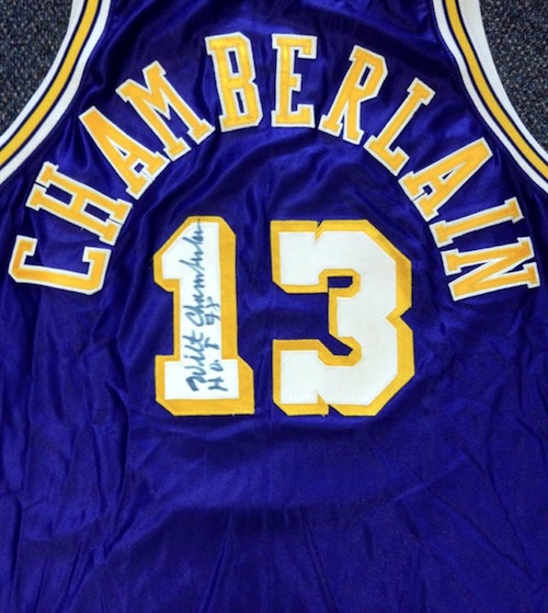 Wilt chamberlain cheap signed jersey