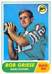 Bob Griese Miami Dolphins 1972 Vintage Football Stitched 