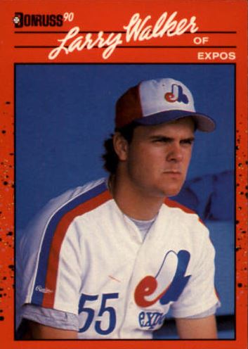 1990 Topps #757 Larry Walker Montreal Expos Baseball Card PSA 9 Mint