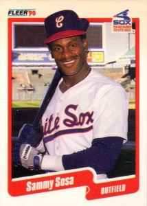 1990 Leaf #220 SAMMY SOSA White Sox Cubs ROOKIE