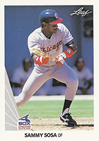 1990 Leaf #220 SAMMY SOSA White Sox Cubs ROOKIE