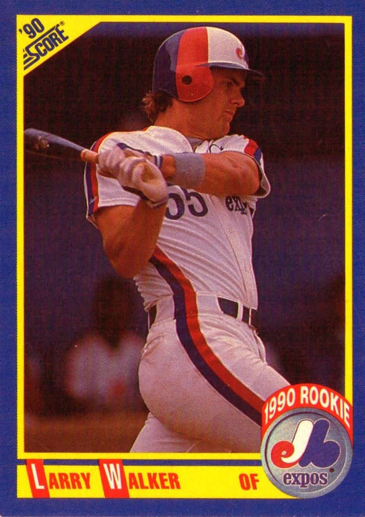 Larry Walker Rookie 1990 Topps #757 HOF, MVP, Montreal Expos