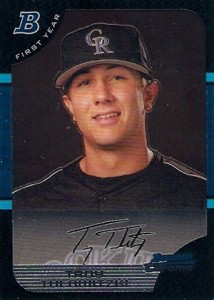 2008 BOWMAN CHROME REFRACTOR #132- TROY TULOWITZKI- ROCKIES- MINT