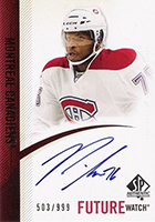 P.K. Subban Cards, Rookie Cards and Autographed Memorabilia Guide