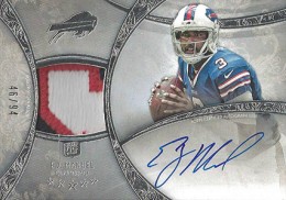 2013 Topps Five Star Rookie Autographed Patch 102 EJ Manuel