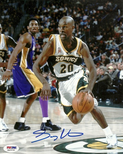 Gary Payton Rookie Cards Checklist Gallery and Autographed Memorabilia