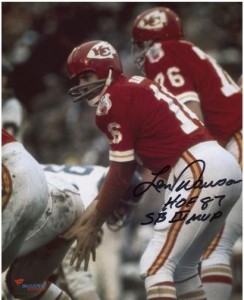 len dawson signed football