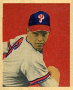 Original 1947-1966 Robin Roberts Exhibits Baseball Card Philadelphia  Phillies .