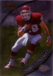 Tony Gonzalez football card (Kansas City Chiefs) 1997 Upper Deck Star  Rookie #9 at 's Sports Collectibles Store